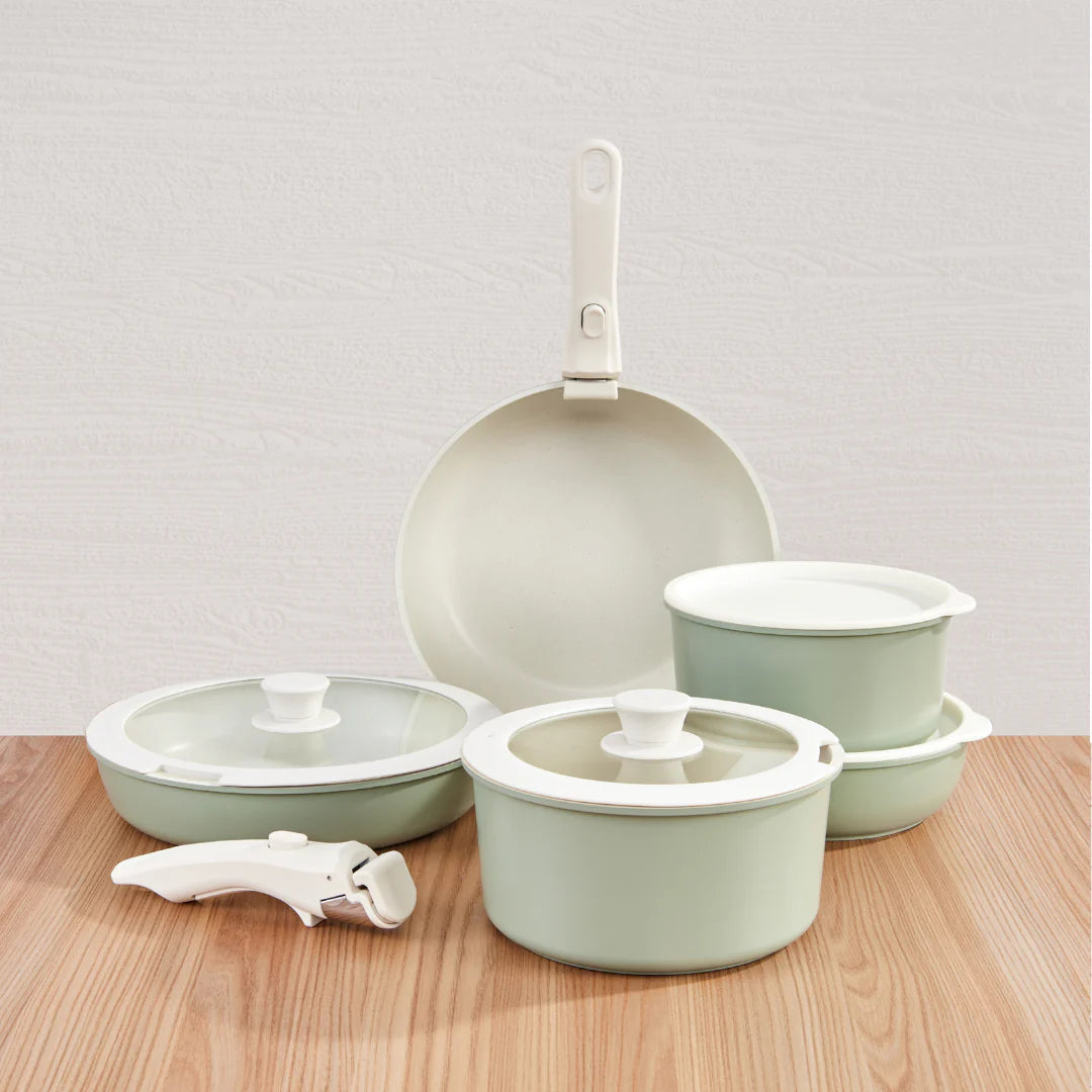Gourmetific™ Cookware Set - Mint Green