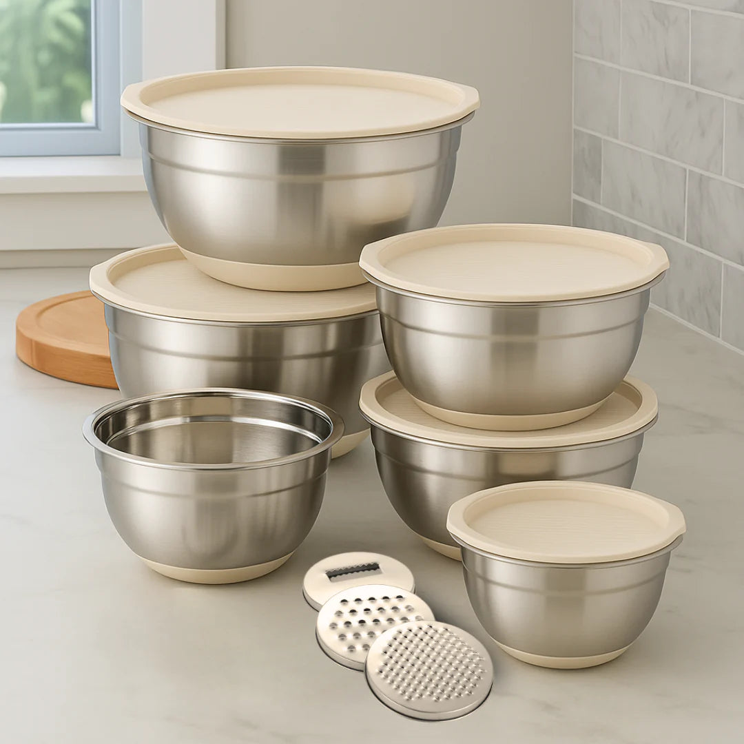 Gourmetific™ Stainless Steel Bowl Set