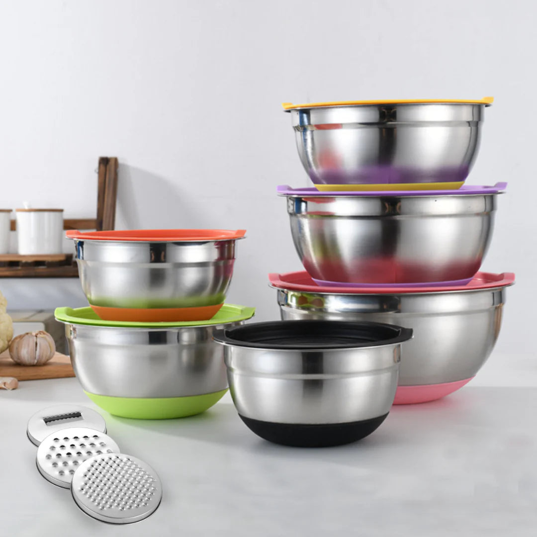 Gourmetific™ Stainless Steel Bowl Set