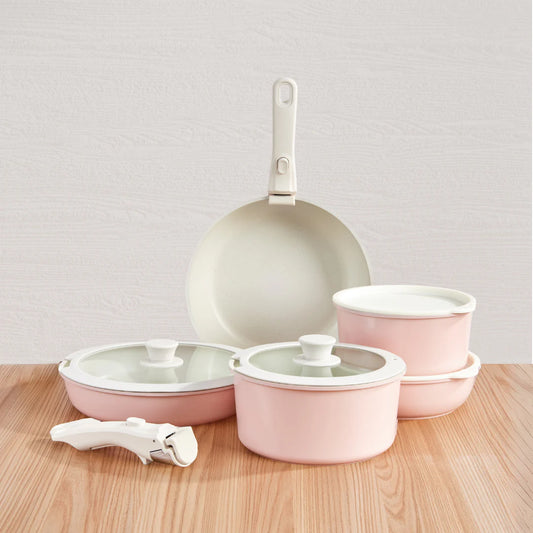 Gourmetific™ Cookware Set - Blush Pink