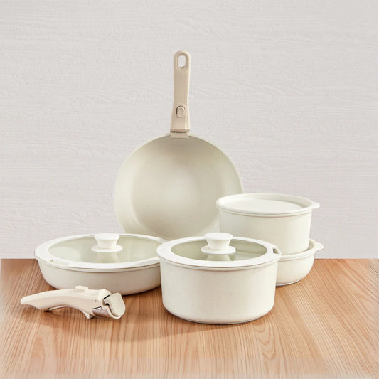Gourmetific™ Cookware Set - Cream