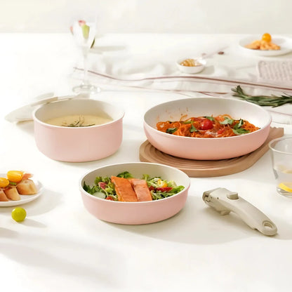 Gourmetific™ Cookware Set - Blush Pink