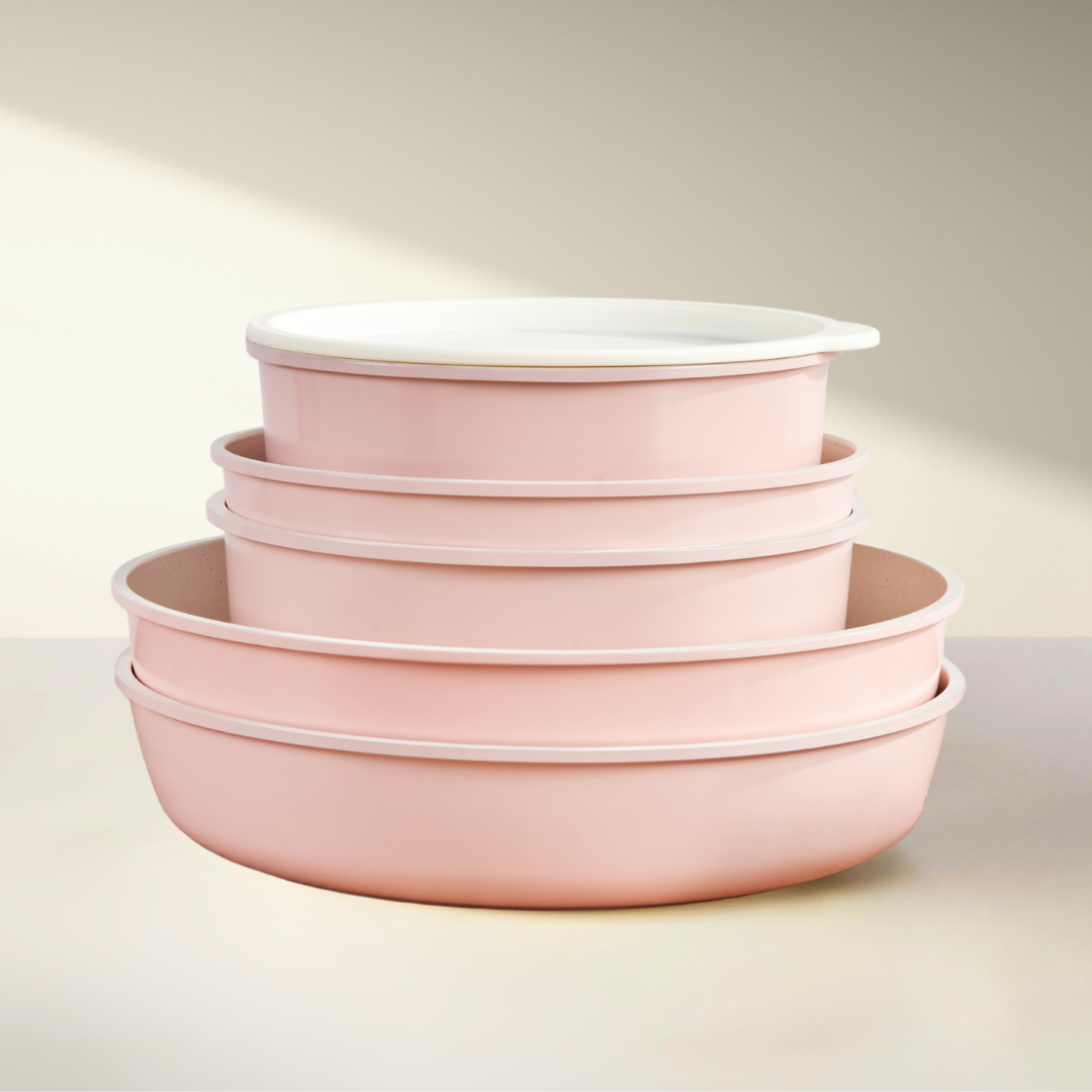 Gourmetific™ Cookware Set - Blush Pink