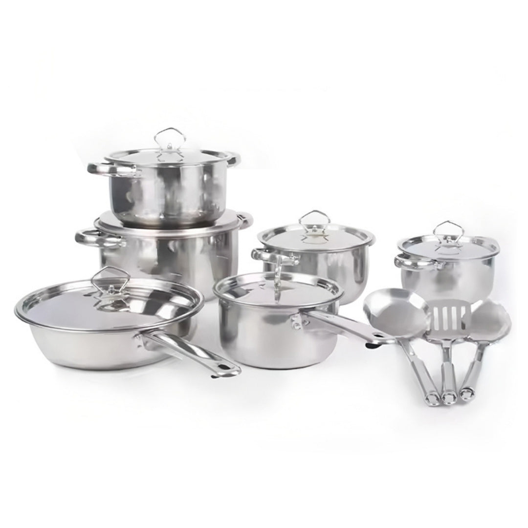 Gourmetific™ Stainless Steel Cookware & Utensils Set