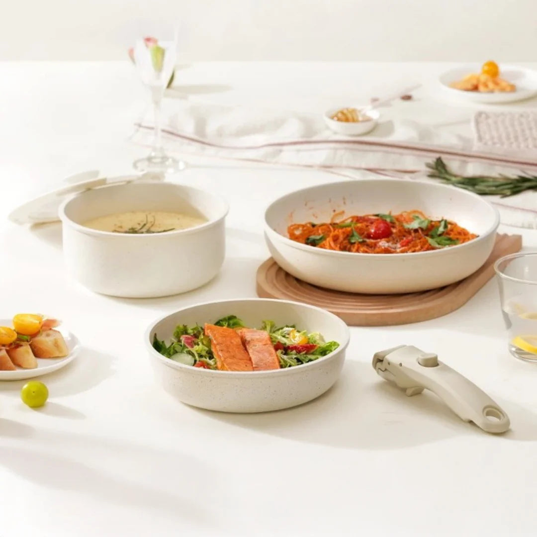 Gourmetific™ Cookware Set - Cream