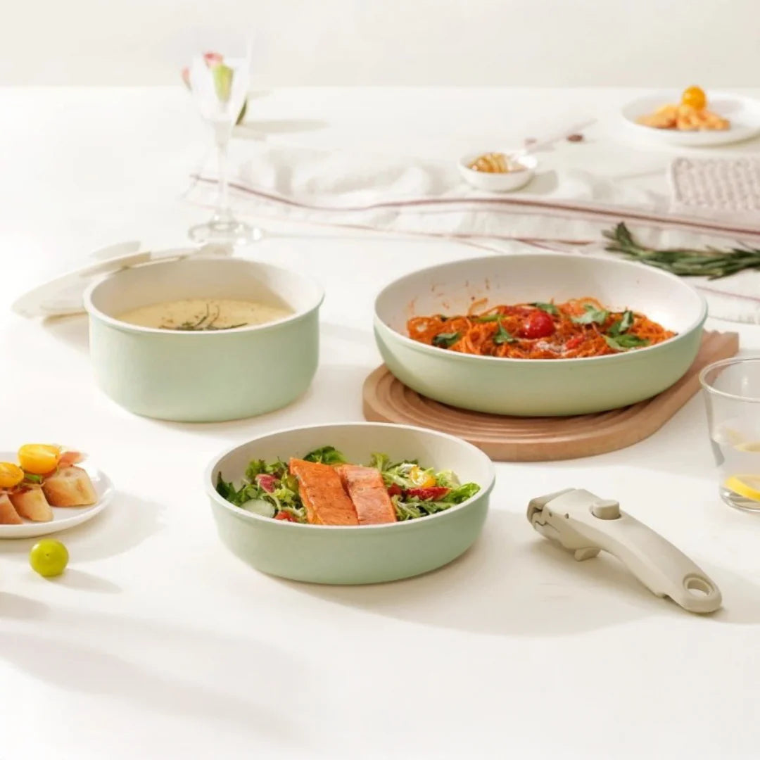 Gourmetific™ Cookware Set - Mint Green
